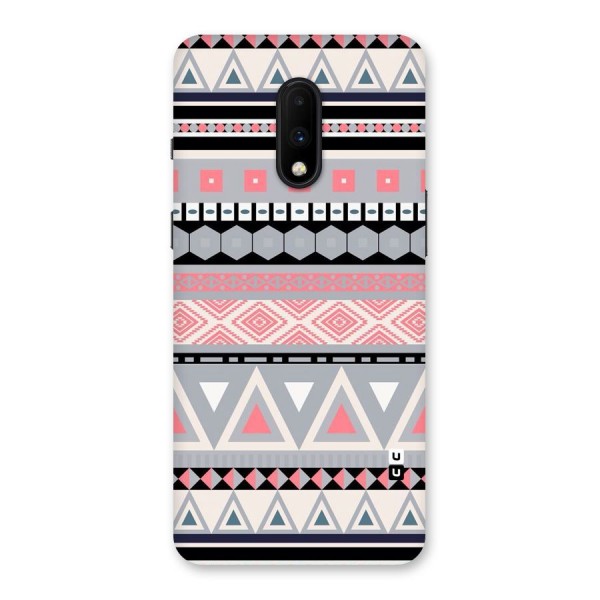 Grey Pink Pattern Back Case for OnePlus 7