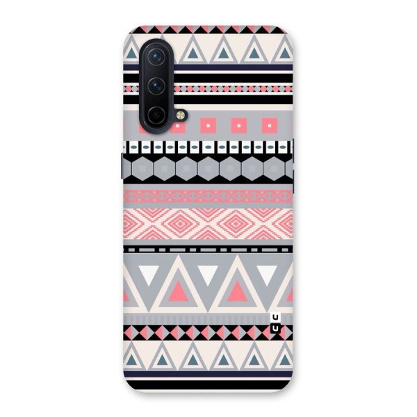 Grey Pink Pattern Back Case for OnePlus Nord CE 5G