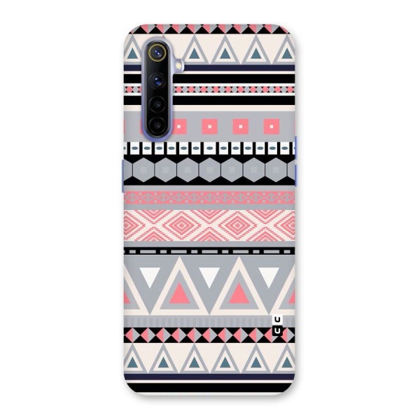 Grey Pink Pattern Back Case for Realme 6