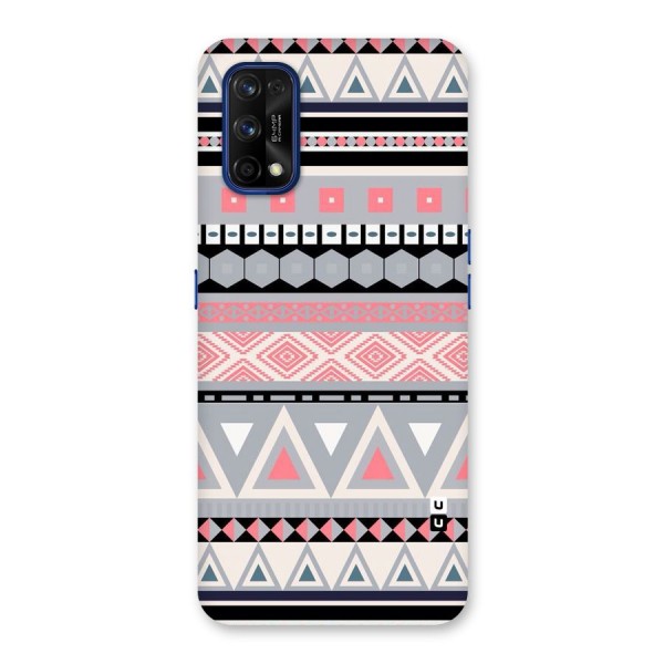 Grey Pink Pattern Back Case for Realme 7 Pro