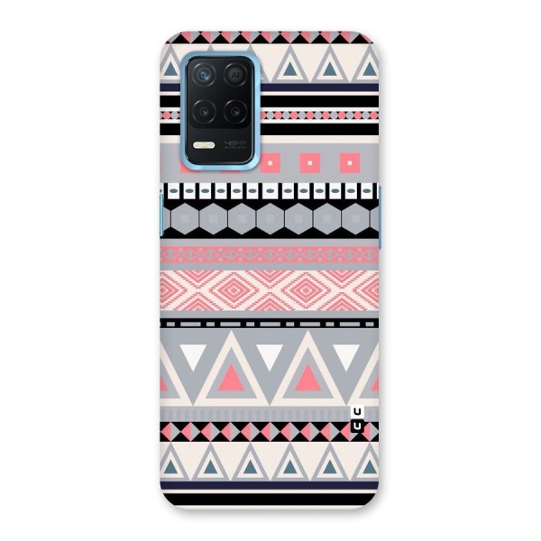 Grey Pink Pattern Back Case for Realme 8 5G