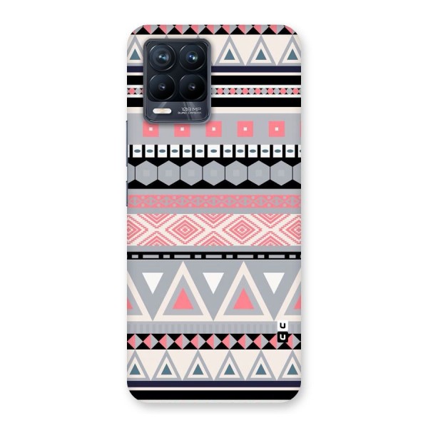 Grey Pink Pattern Back Case for Realme 8 Pro