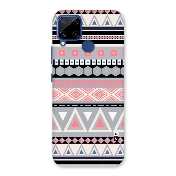 Grey Pink Pattern Back Case for Realme C12