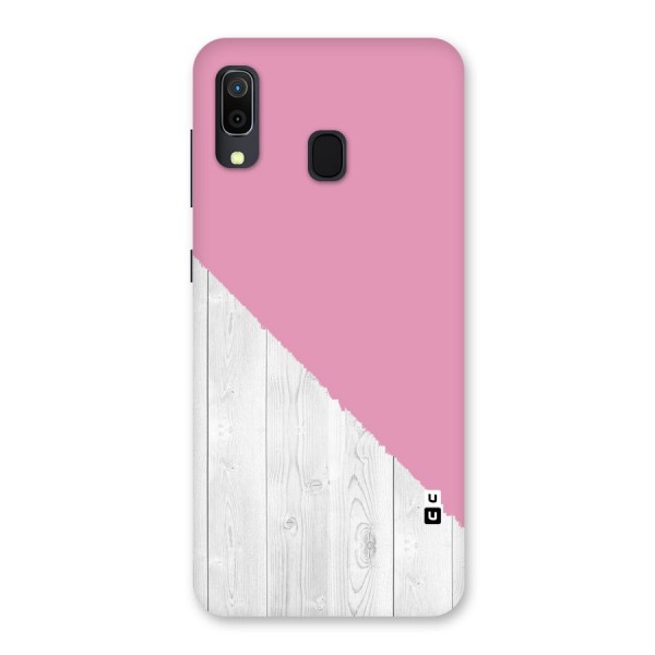 Grey Pink Wooden Design Back Case for Galaxy A20