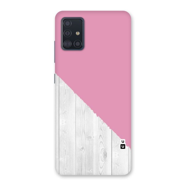 Grey Pink Wooden Design Back Case for Galaxy A51