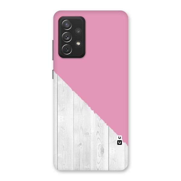 Grey Pink Wooden Design Back Case for Galaxy A72