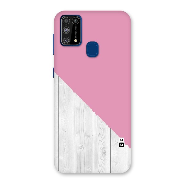 Grey Pink Wooden Design Back Case for Galaxy F41