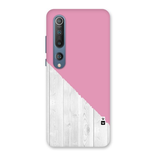 Grey Pink Wooden Design Back Case for Mi 10