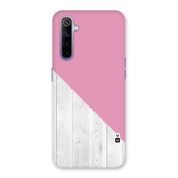 Grey Pink Wooden Design Back Case for Realme 6i