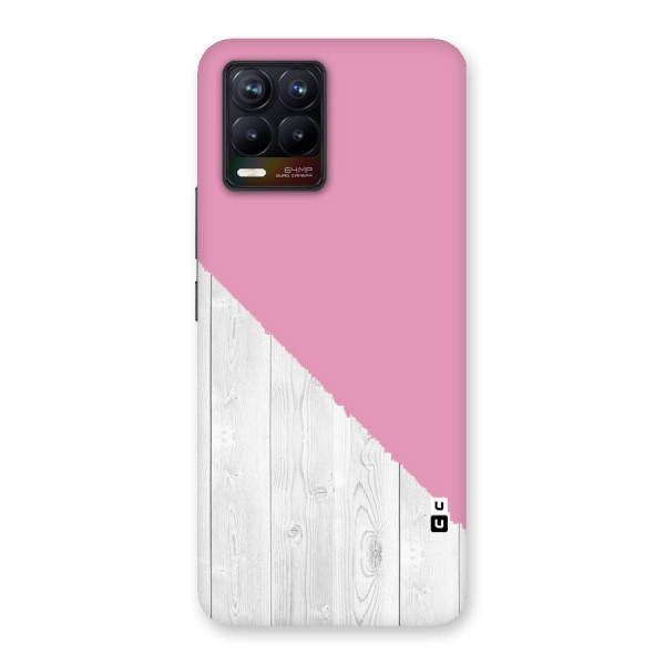 Grey Pink Wooden Design Back Case for Realme 8