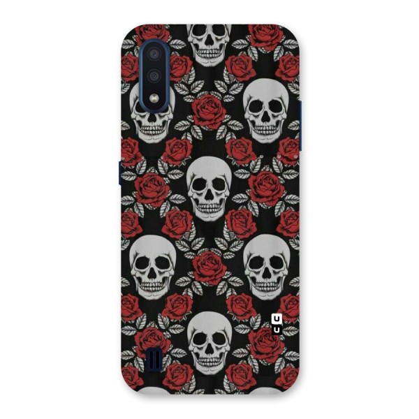 Grey Skulls Back Case for Galaxy M01