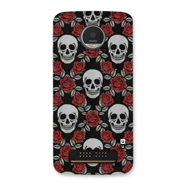 Grey Skulls Back Case for Moto Z Play