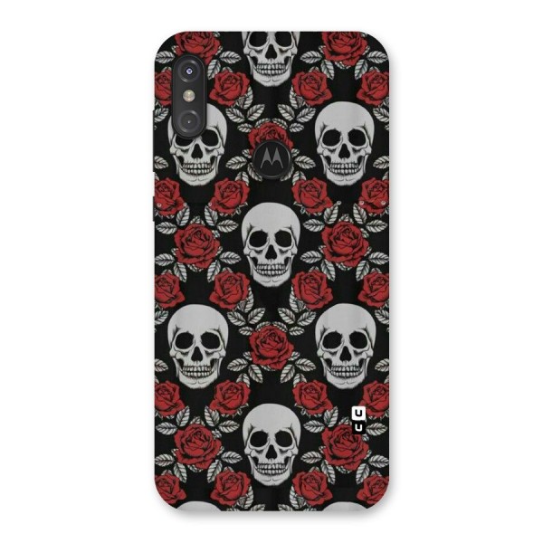 Grey Skulls Back Case for Motorola One Power