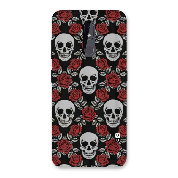 Grey Skulls Back Case for Nokia 3.2