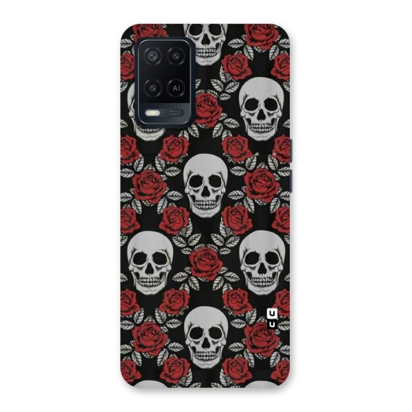 Grey Skulls Back Case for Oppo A54