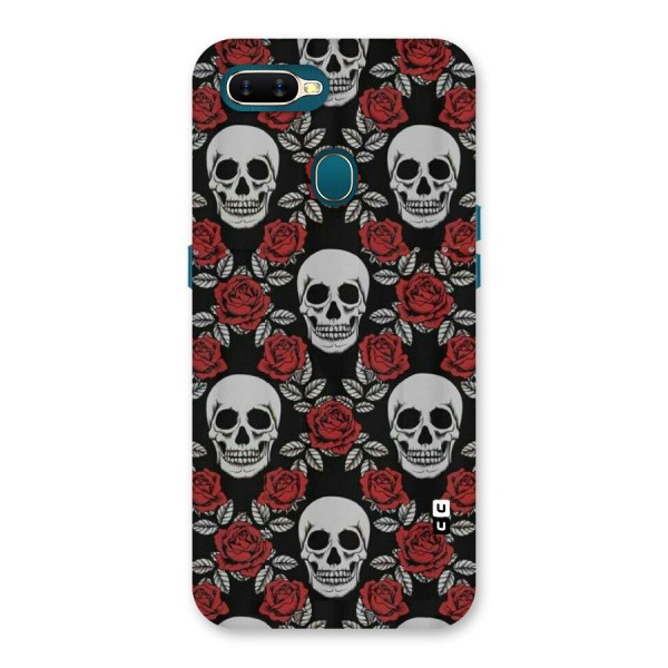 Grey Skulls Back Case for Oppo A7