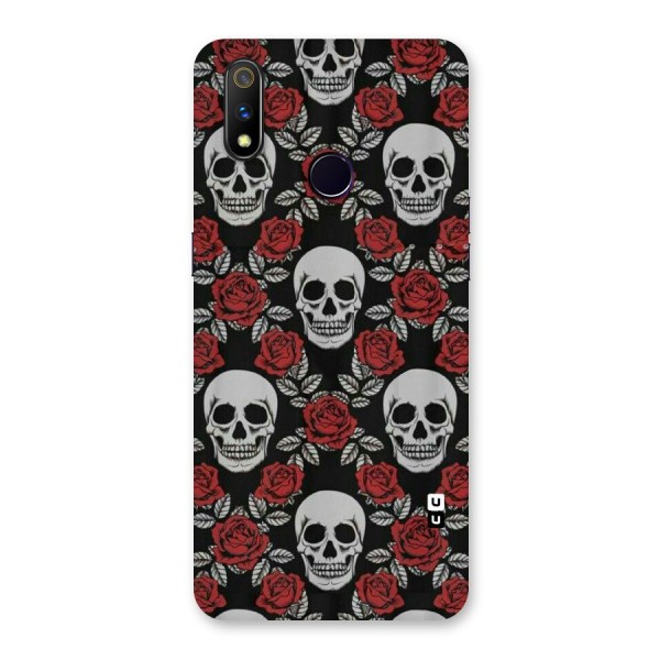 Grey Skulls Back Case for Realme 3 Pro