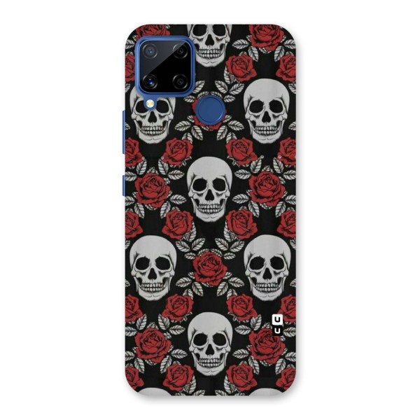 Grey Skulls Back Case for Realme C12