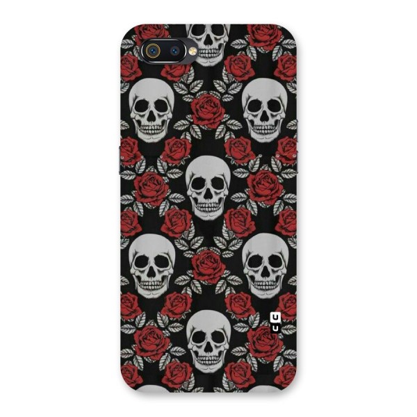 Grey Skulls Back Case for Realme C2