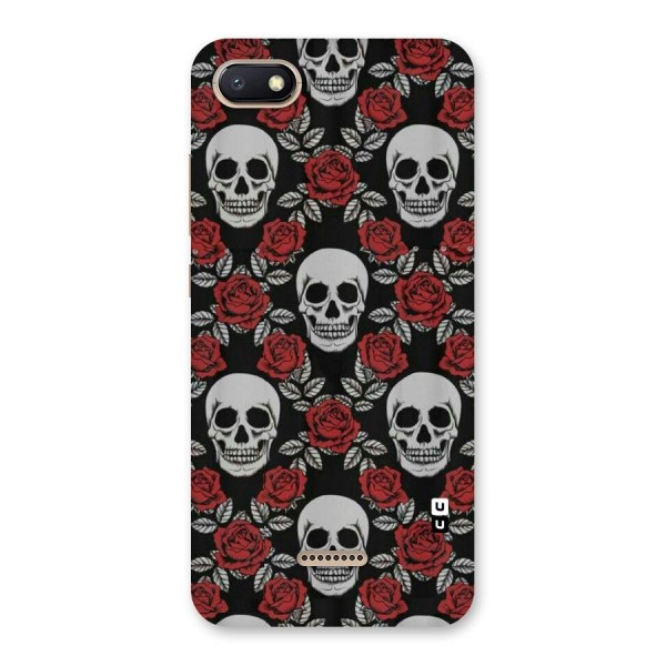 Grey Skulls Back Case for Redmi 6A