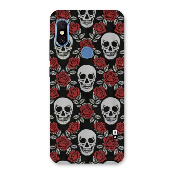 Grey Skulls Back Case for Redmi Note 6 Pro