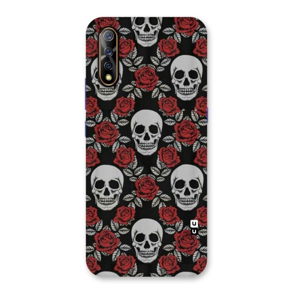 Grey Skulls Back Case for Vivo S1