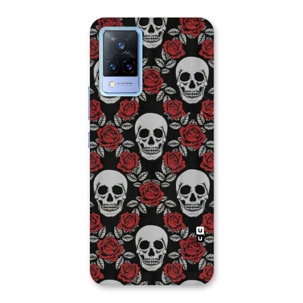 Grey Skulls Back Case for Vivo V21 5G