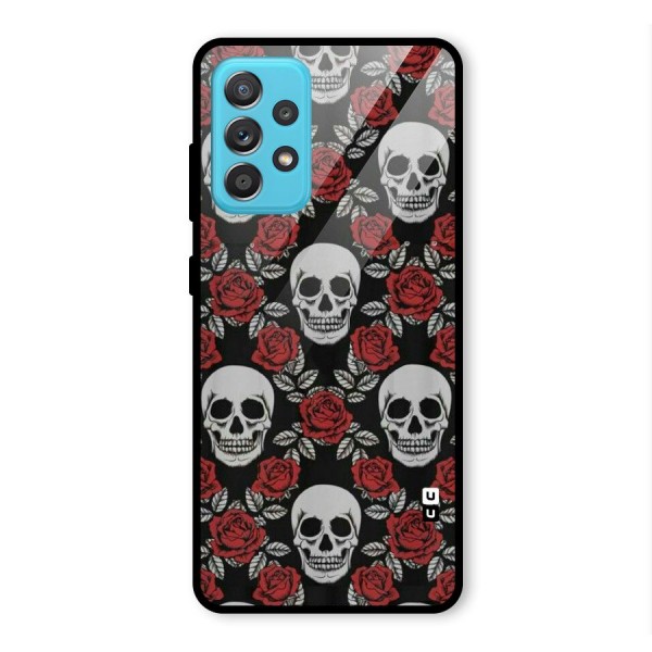 Grey Skulls Glass Back Case for Galaxy A52s 5G