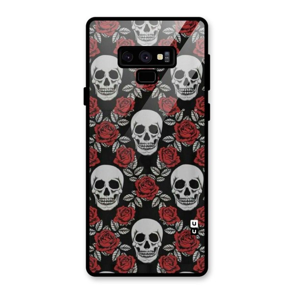 Grey Skulls Glass Back Case for Galaxy Note 9