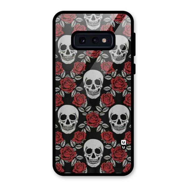 Grey Skulls Glass Back Case for Galaxy S10e