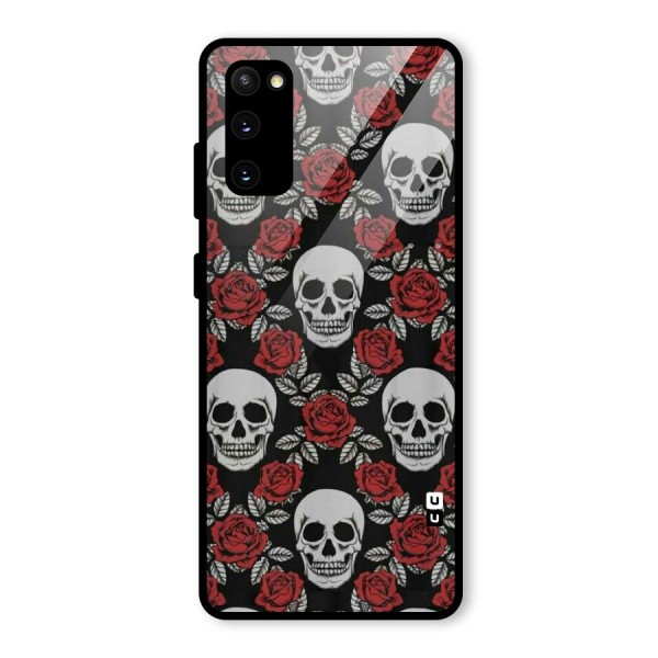 Grey Skulls Glass Back Case for Galaxy S20 FE