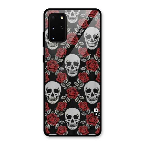 Grey Skulls Glass Back Case for Galaxy S20 Plus