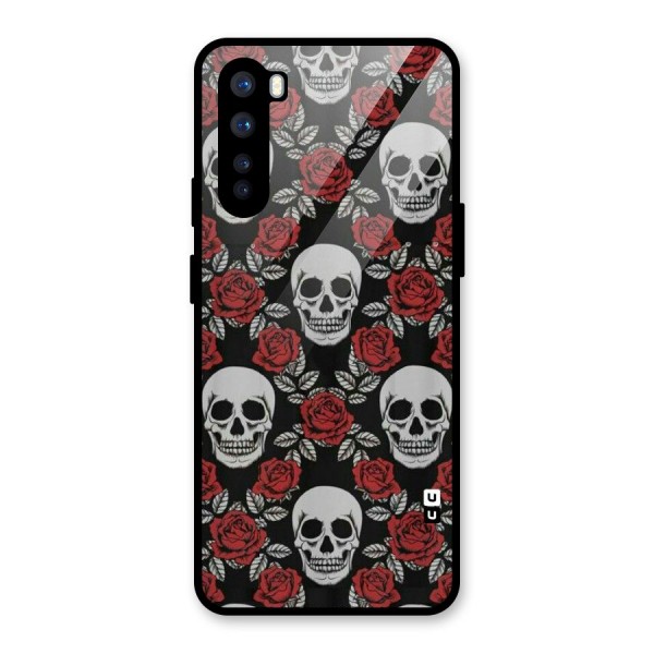 Grey Skulls Glass Back Case for OnePlus Nord