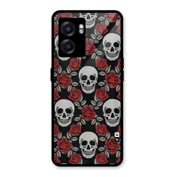 Grey Skulls Glass Back Case for Oppo K10 (5G)