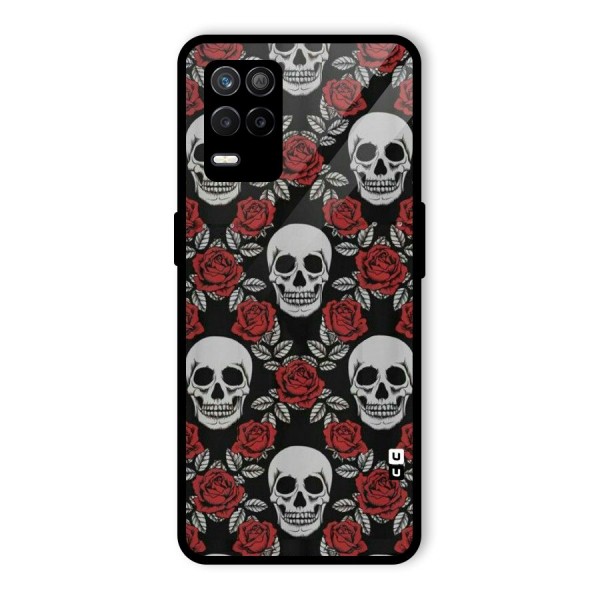 Grey Skulls Glass Back Case for Realme 9 5G