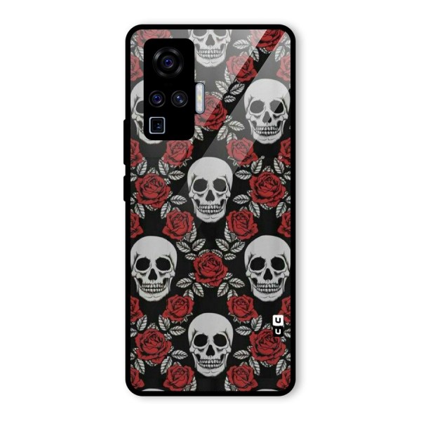 Grey Skulls Glass Back Case for Vivo X50 Pro