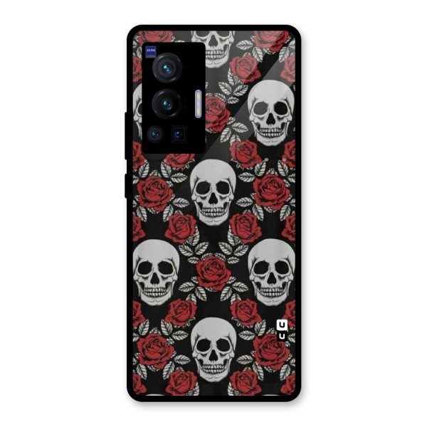 Grey Skulls Glass Back Case for Vivo X70 Pro