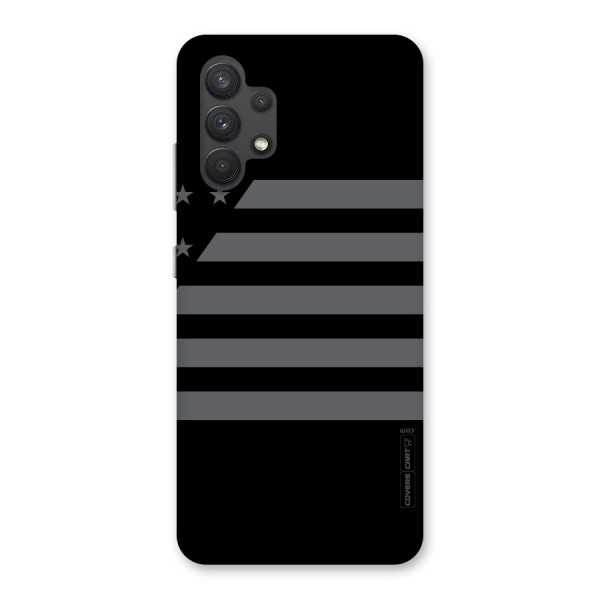 Grey Star Striped Pattern Back Case for Galaxy A32