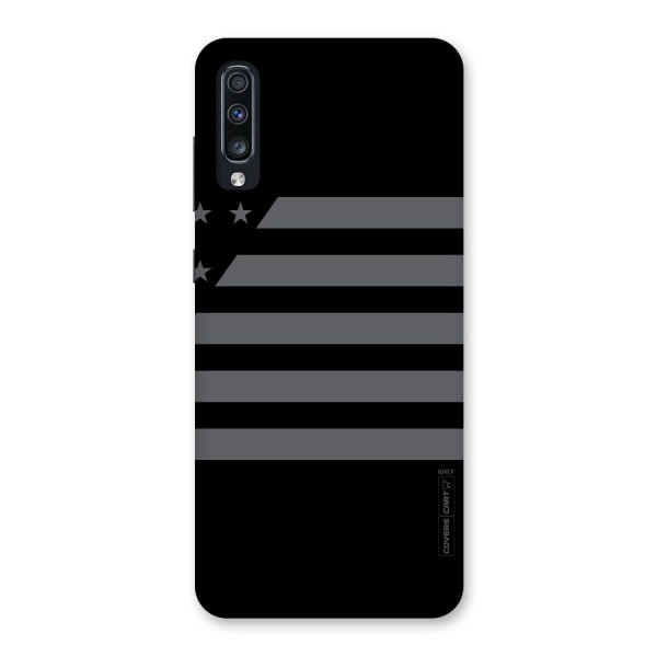 Grey Star Striped Pattern Back Case for Galaxy A70s