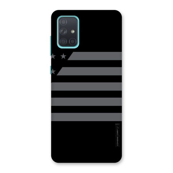 Grey Star Striped Pattern Back Case for Galaxy A71