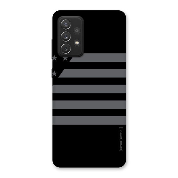 Grey Star Striped Pattern Back Case for Galaxy A72