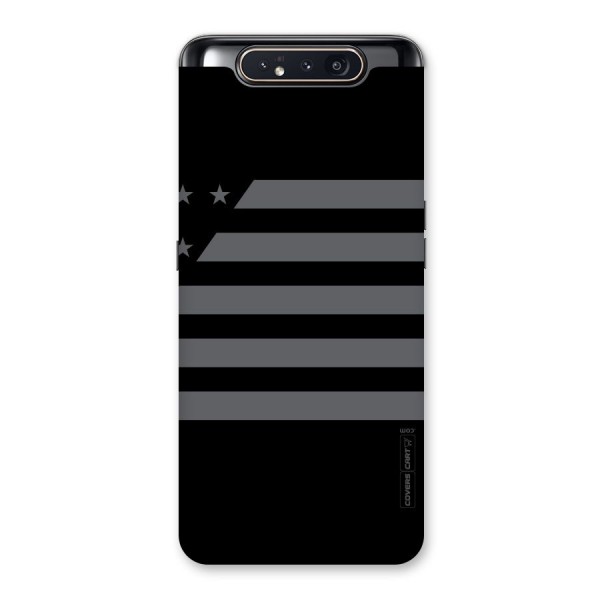 Grey Star Striped Pattern Back Case for Galaxy A80