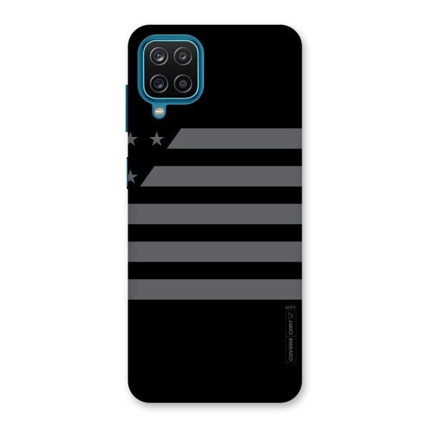 Grey Star Striped Pattern Back Case for Galaxy F12