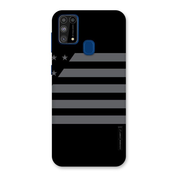 Grey Star Striped Pattern Back Case for Galaxy F41