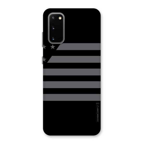 Grey Star Striped Pattern Back Case for Galaxy S20