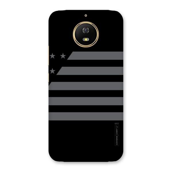 Grey Star Striped Pattern Back Case for Moto G5s