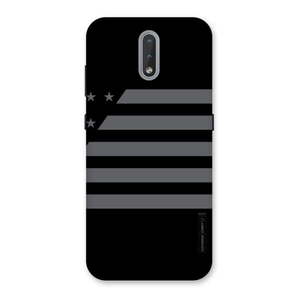 Grey Star Striped Pattern Back Case for Nokia 2.3