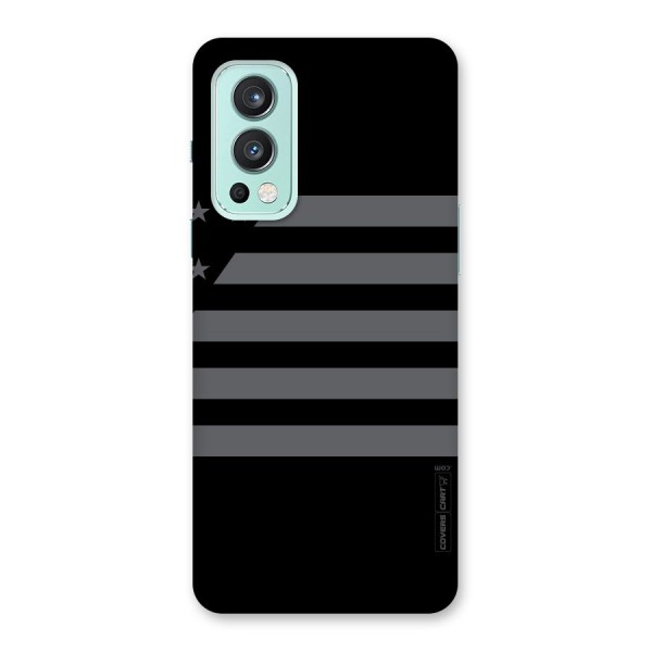 Grey Star Striped Pattern Back Case for OnePlus Nord 2 5G