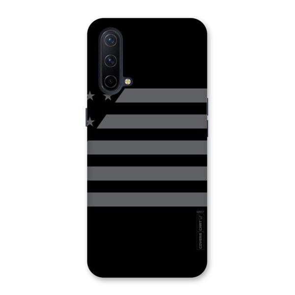 Grey Star Striped Pattern Back Case for OnePlus Nord CE 5G