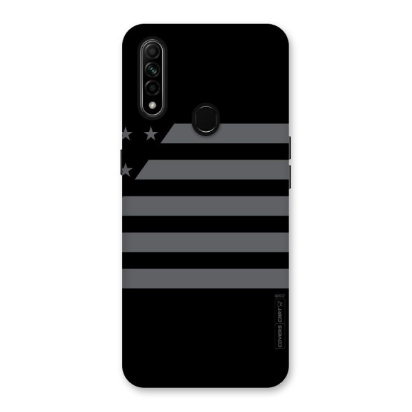 Grey Star Striped Pattern Back Case for Oppo A31